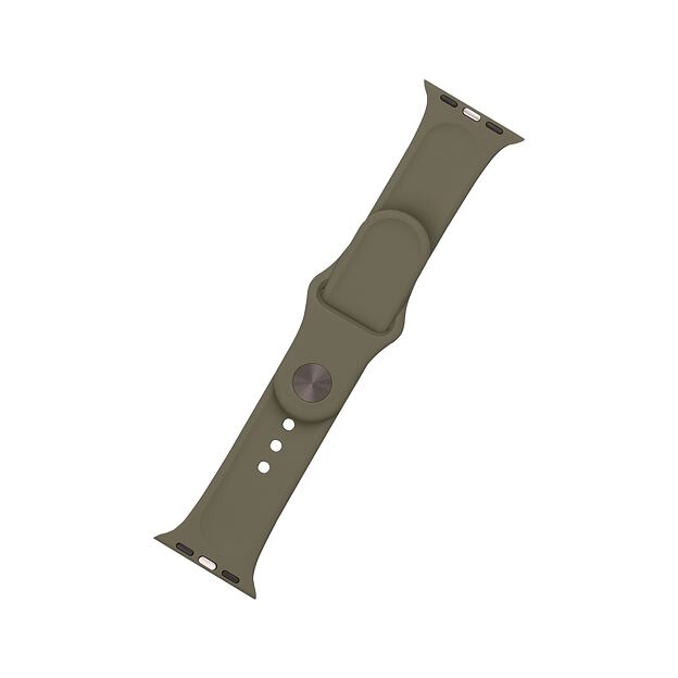 Set silikonových řemínků FIXED Silicone Strap pro Apple Watch 42/44/45/46/49mm, olivový