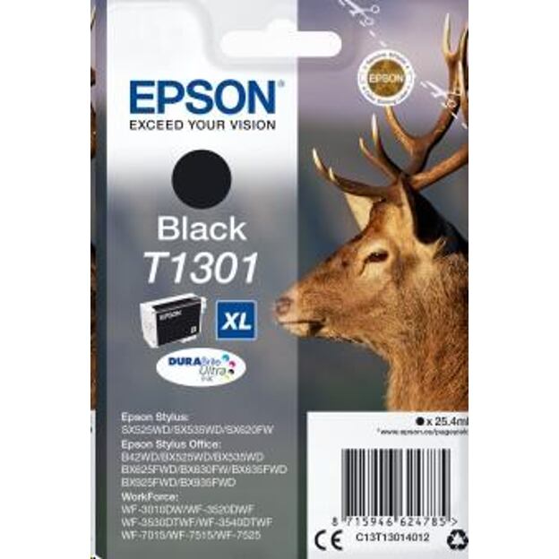 Epson Singlepack Black T1301 DURABrite Ultra Ink