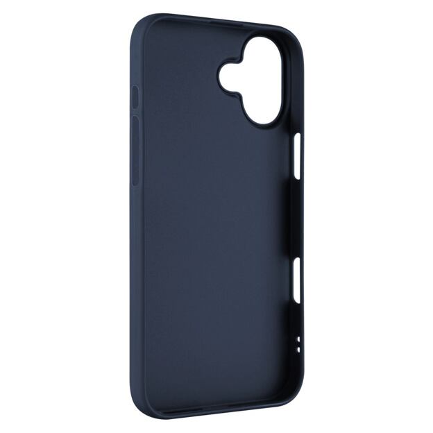 Zadní pogumovaný kryt FIXED Story pro Apple iPhone 16 Plus, modrý