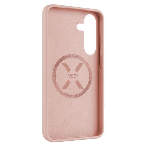 Zadní kryt FIXED MagFlow s podporou MagSafe pro Samsung Galaxy S25+, růžový