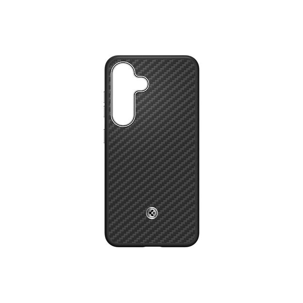 GP-FPS936PGA Samsung by Spigen Enzo Aramid Magnetický Kryt pro Galaxy S25+ Black Silver