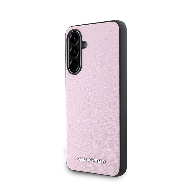 Karl Lagerfeld PU Saffiano Metal Logo Zadní Kryt pro Samsung Galaxy A56 Pink
