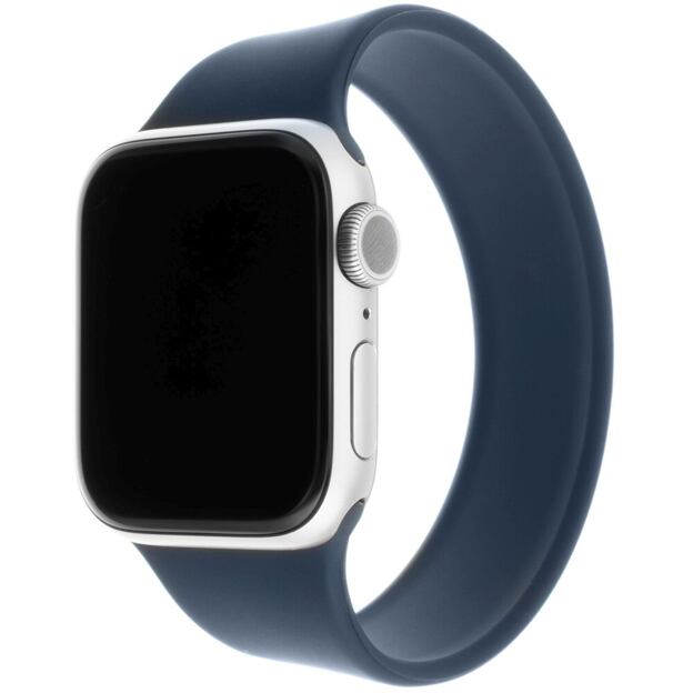 Elastický silikonový řemínek FIXED Silicone Strap pro Apple Watch 38/40/41mm, velikost XS, modrý