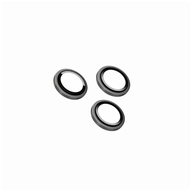 Ochranná skla čoček fotoaparátů FIXED Camera Glass pro Apple iPhone 15 Pro/15 Pro Max, stříbrná