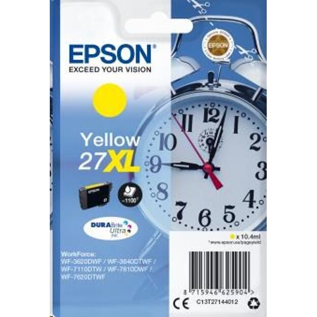 Epson Singlepack Yellow 27XL DURABrite Ultra Ink