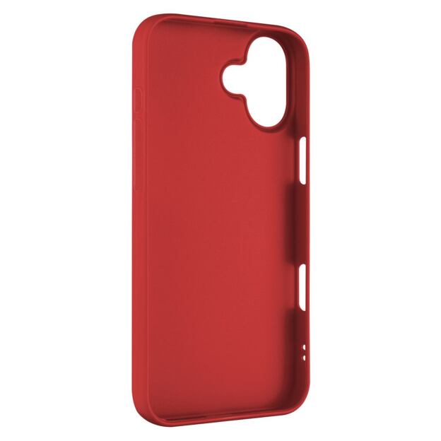 Zadní pogumovaný kryt FIXED Story pro Apple iPhone 16 Plus, červený