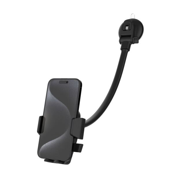 Univerzální držák do auta FIXED Iconiq Flex XL s flexibilní ohebnou nohou na sklo nebo na palubní de