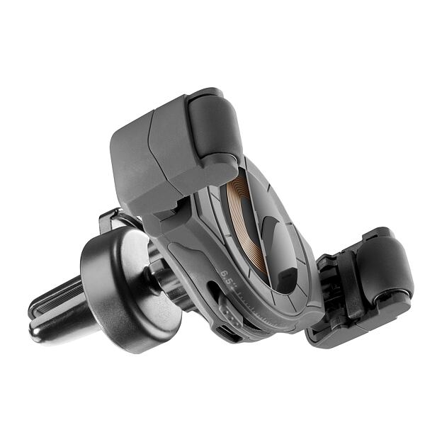 Univerzální držák do ventilace auta s funkcí bezdrátového nabíjení Cellularline Handy Roll, černý