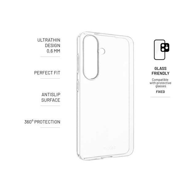 Ultratenký TPU gelový kryt FIXED Story Slim pro Samsung Galaxy S25, 0,6 mm, čirý
