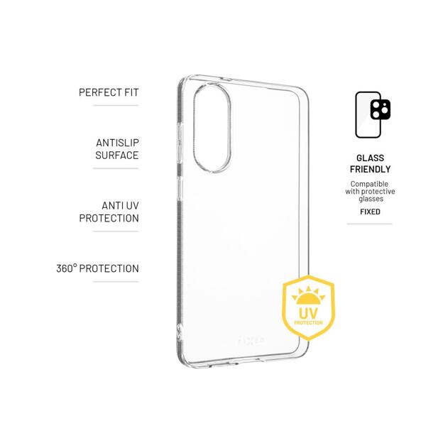 TPU gelový kryt FIXED Story AntiUV pro Samsung Galaxy S25 Edge 5G, čirý