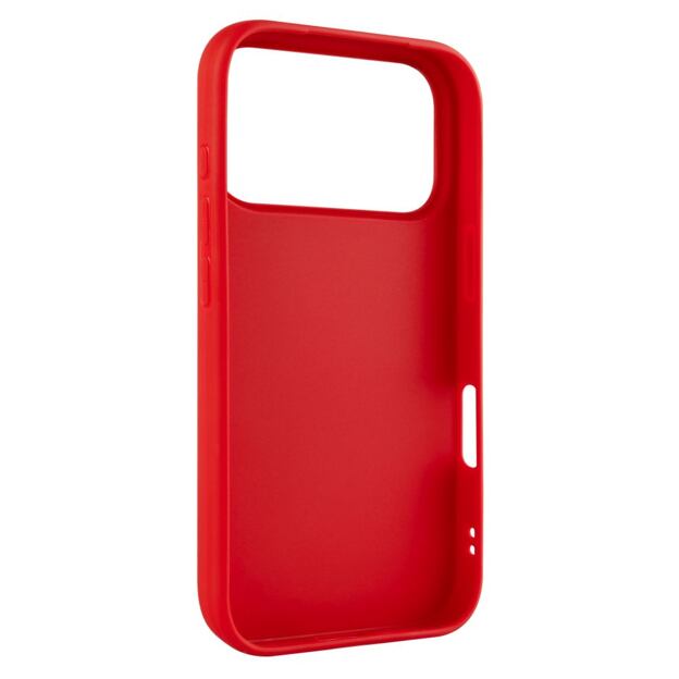 Zadní pogumovaný kryt FIXED Story pro Apple iPhone 17 Pro, červený