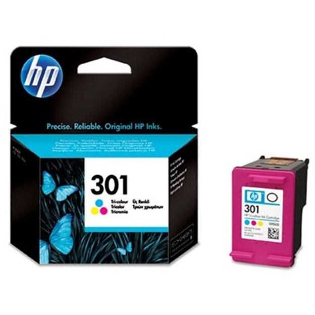 HP 301 Tříbarevná originální inkoustová kazeta