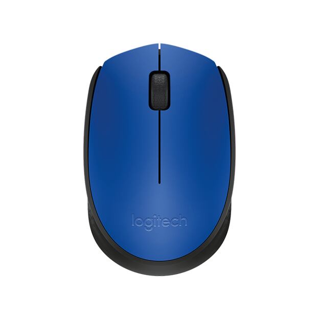 Logitech M171/Kancelářská/Optická/1 000 DPI/Bezdrátová USB/Černá-modrá