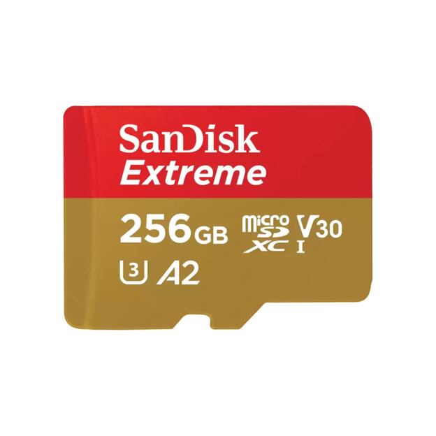 SanDisk Extreme/micro SDXC/256GB/UHS-I U3 / Class 10/+ Adaptér