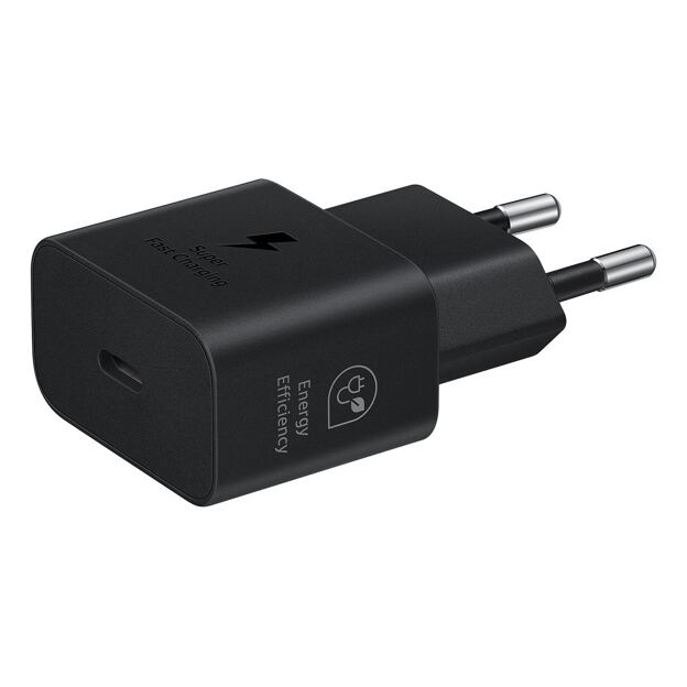 EP-T2510EBE Samsung USB-C 25W Cestovní nabíječka Black (OOB Bulk)