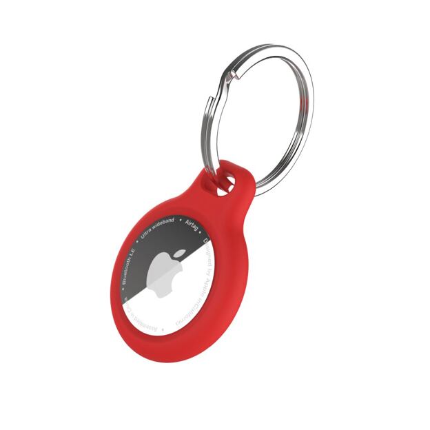 Silikonové pouzdro FIXED silky pro Apple AirTag, červené