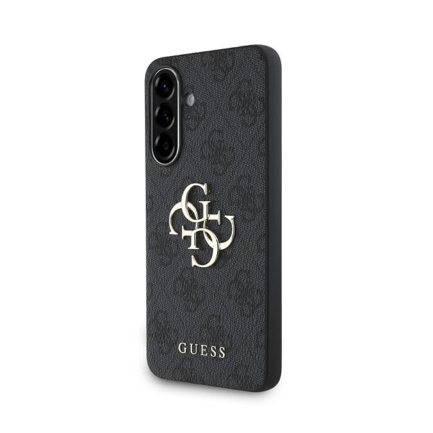 Guess PU 4G Metal Logo Zadní Kryt pro Samsung Galaxy A36 Grey
