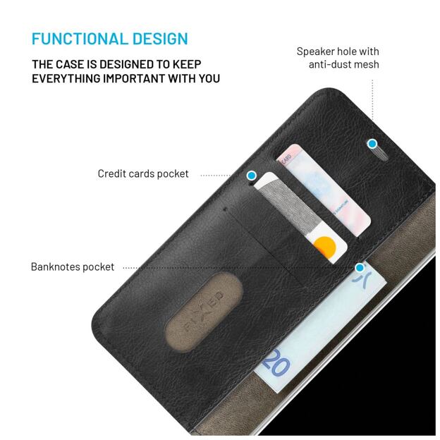 Pouzdro typu kniha FIXED Opus pro Xiaomi Redmi Note 14 Pro+ 5G, černé