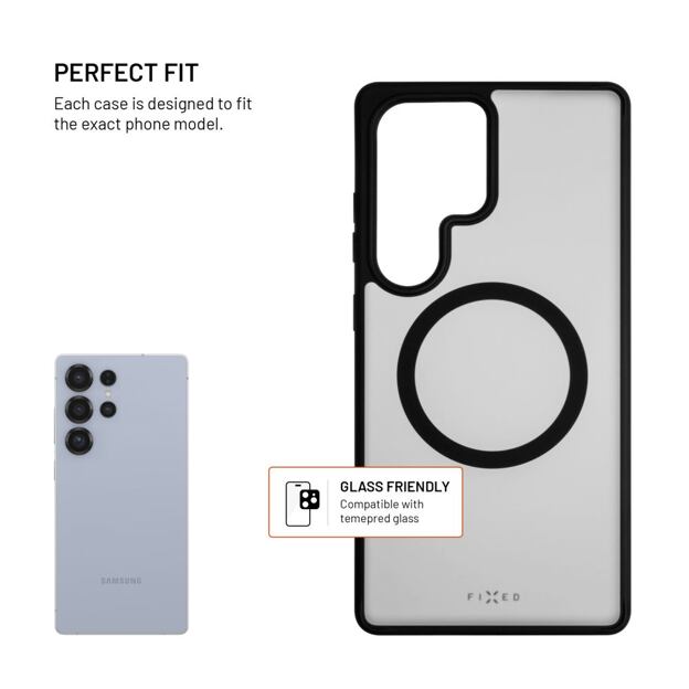 Zadní kryt FIXED MagMisty s podporou Magsafe pro Samsung Galaxy S25 Ultra, černý