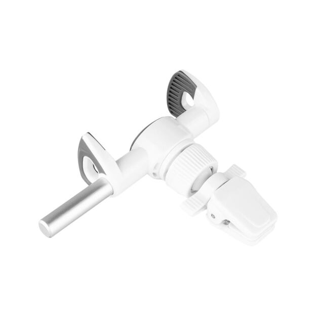 Univerzální držák FIXED Butterfly s uchycením do mřížky ventilace, bílý