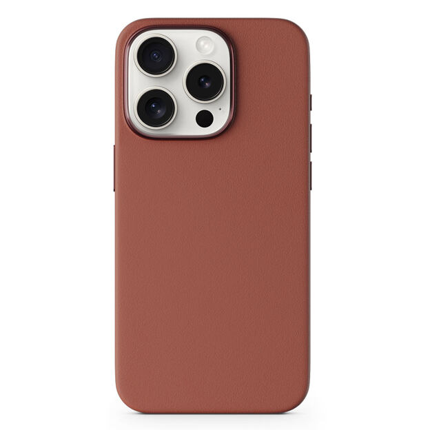 Epico Mag+ Leather Case iPhone 15 Brown