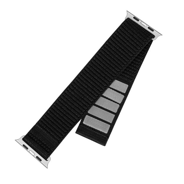 Nylonový řemínek FIXED Nylon Sporty Strap pro Apple Watch 42/44/45/46mm, černý