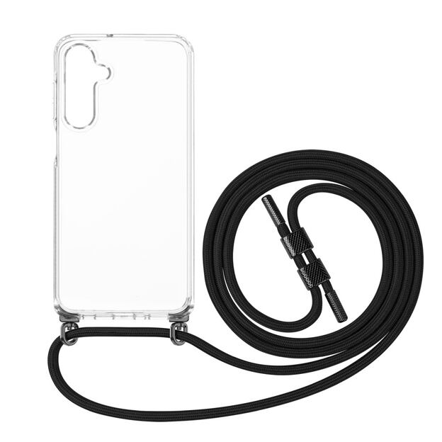 Pouzdro FIXED Pure Neck s odnímatelnou černou šňůrkou na krk pro Samsung Galaxy A16 4G/5G
