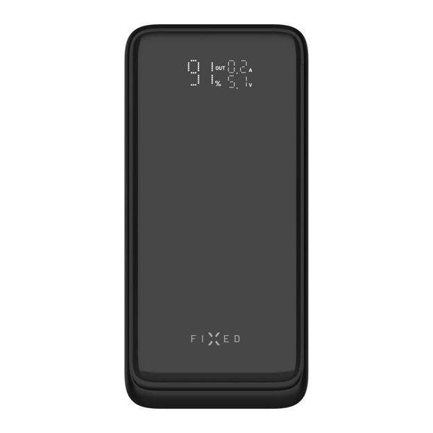 Powerbanka FIXED Zen2 30 Plus s LCD displejem a výstupem PD 65W, 30 000 mAh, černá
