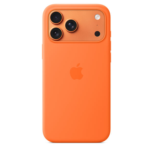 APPLE iPhone 17 Pro Max Silicone Case with MS – Orange