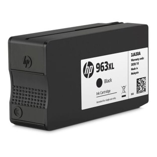 HP 963XL Černá originální inkoustová kazeta s vysokou výtěžností