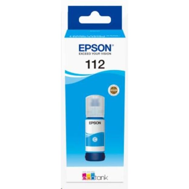 Epson 112 EcoTank Pigment Cyan ink bottle