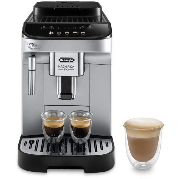 DeLonghi Magnifica Evo ECAM 290.31.SB automatický kávovar, 1450 W, 15 bar, vestavěný mlýnek, napařov