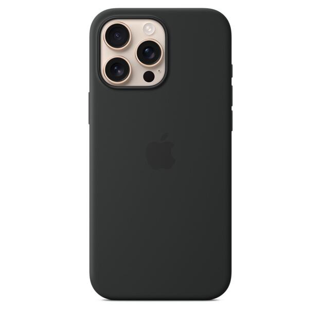 APPLE iPhone 16 Pro Max Silicone Case with MS - Black