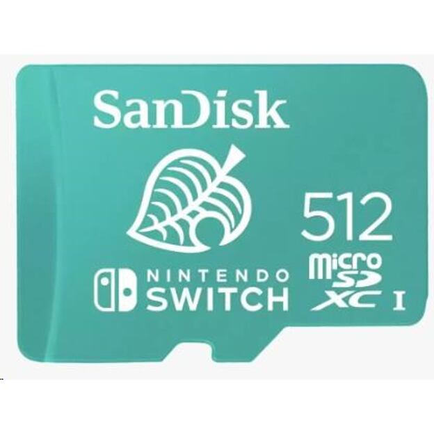 SanDisk MicroSDXC karta 512GB for Nintendo Switch (R:100/W:90 MB/s, UHS-I, V30,U3, C10, A1) licensed