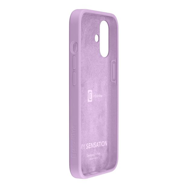 Ochranný silikonový kryt Cellularline Sensation pro Apple iPhone 16, růžový