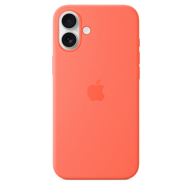 APPLE iPhone 16 Plus Silicone Case with MS - Tangerine