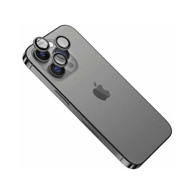 Ochranná skla čoček fotoaparátů FIXED Camera Glass pro Apple iPhone 14 Pro/14 Pro Max, space gray
