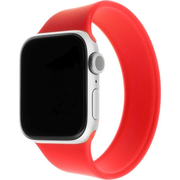 Elastický silikonový řemínek FIXED Silicone Strap pro Apple Watch 42/44/45/46/49mm, velikost XS, čer