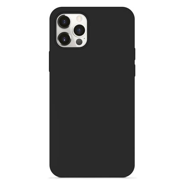 Epico Silicone Case Magnetic iPhone 12/12 Pro, Bla