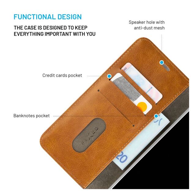 Pouzdro typu kniha FIXED Opus pro Samsung Galaxy A35 5G, hnědé