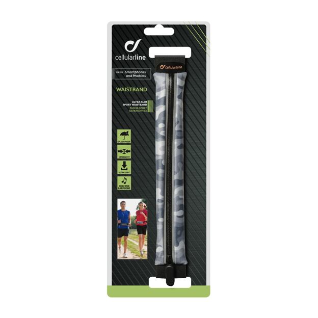Sportovní pouzdro CellularLine WAISTBAND, SUMMER EDITION, s kapsou na příslušenství, design Camou