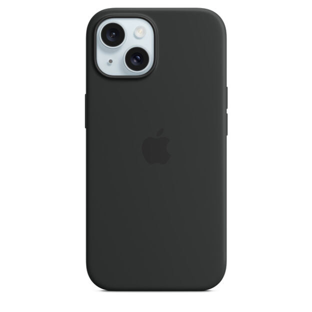 APPLE iPhone 15 Silicone Case with MagSafe - Black