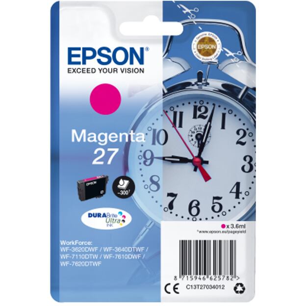 Epson Singlepack Magenta 27 DURABrite Ultra Ink