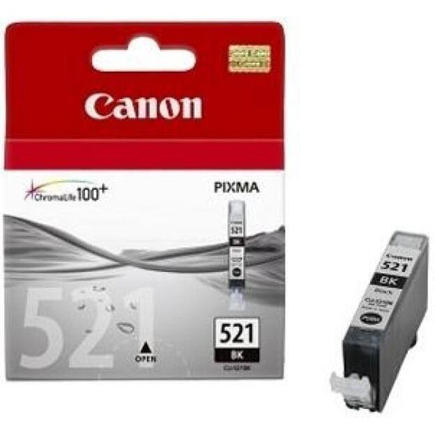 Canon CARTRIDGE CLI-521BK černá pro MP-980, PIXMA iP3600,4600,4700, MP540,550,560, MP620,630,640,MP9