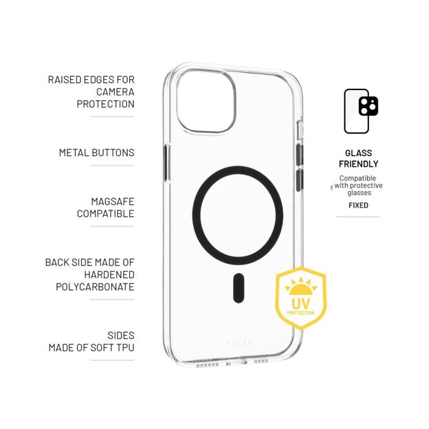 Zadní kryt FIXED MagPurity s podporou Magsafe pro Apple iPhone 16 Plus, čirý