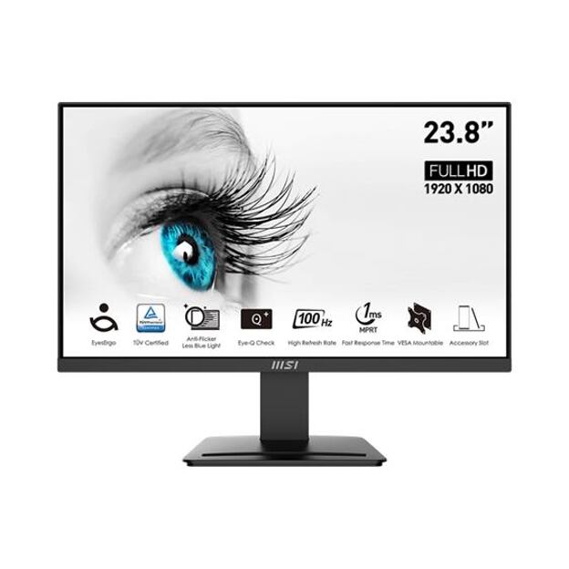 MSI monitor PRO MP2412, 23,8" VA/1920 x 1080 FHD/100Hz/1ms/HDMI/DP