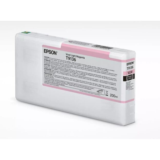 Epson T9136 Vivid L. Magenta InkCartridge (200ml)