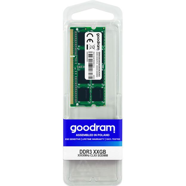 Goodram 4GB DDR3 PC3-12800 paměťový modul 1 x 4 GB 1600 MHz