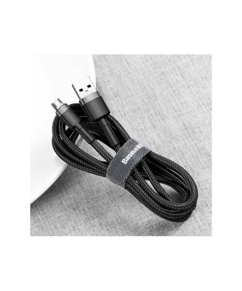 Baseus Micro USB Cafule Cable 2.4A 1m Gray + Black (CAMKLF-BG1)