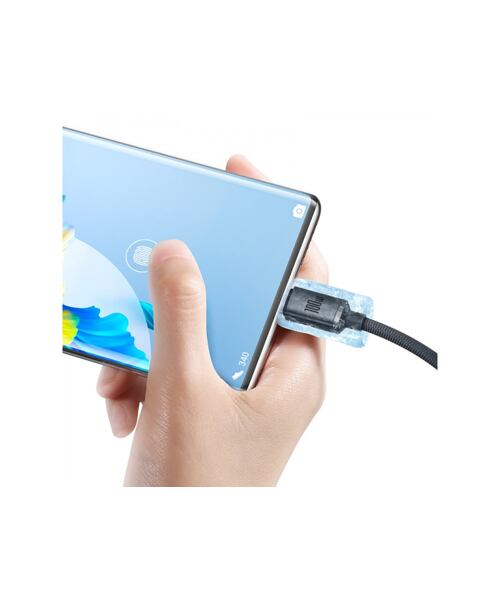 Baseus CAJY000401 Crystal Shine Series Datový Kabel USB - USB-C 100W 1,2m Black